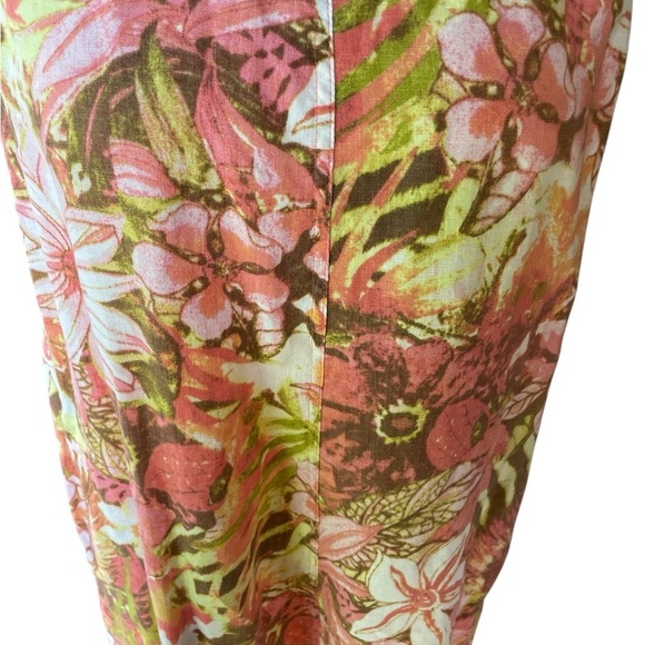 J. Jill Love Linen Floral Shift Dress Sleeveless 100% Linen Women’s Small Summer - Picture 4 of 5